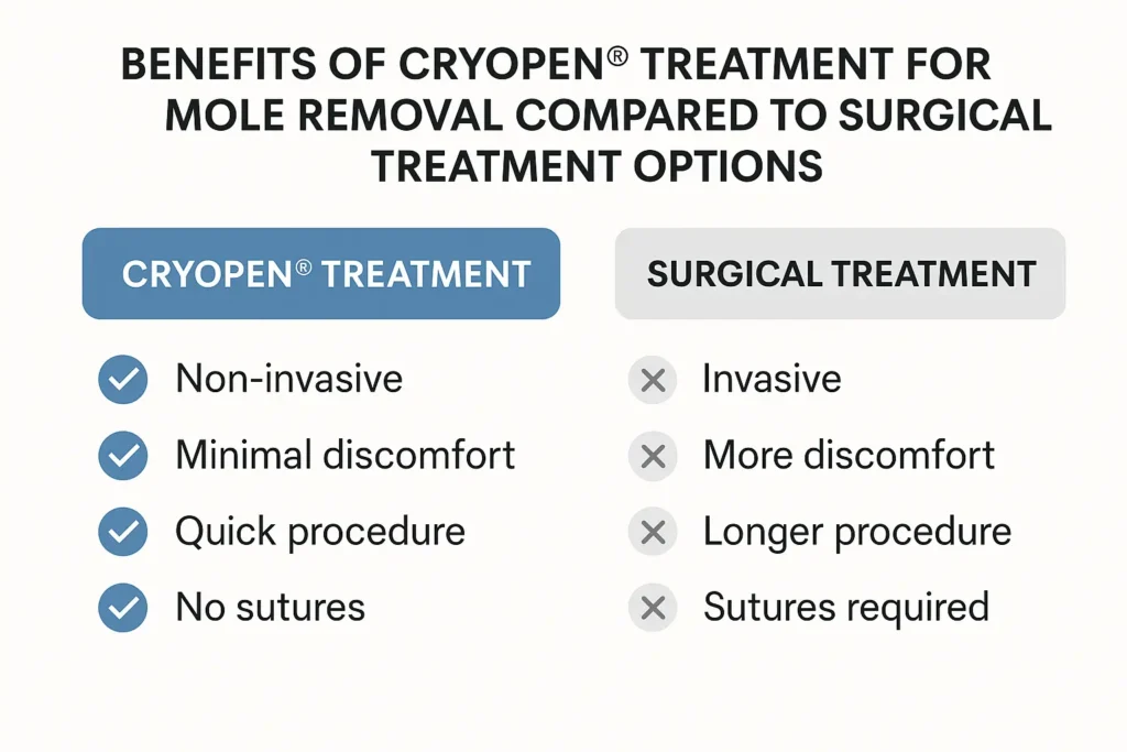 Benefits of professional mole-removal assessment at LA LIPO Leyton