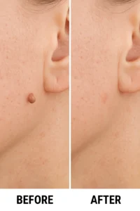 Skin tags removal Leyton before and after