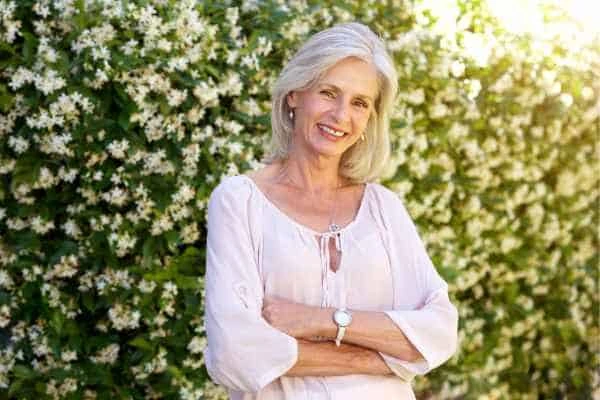 Older woman happy with urinary incontinence treatment Leyton